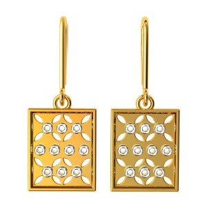 Rectangle Gold Dangler