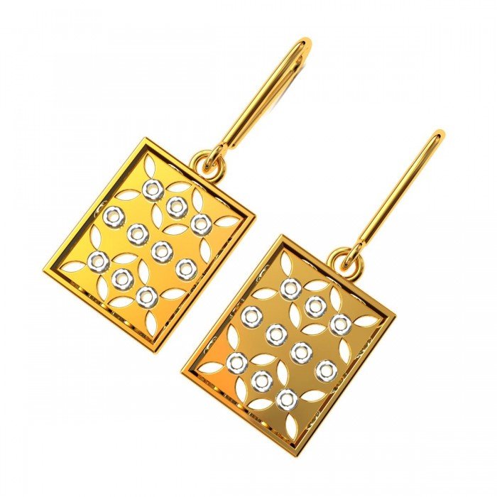 Rectangle Gold Dangler