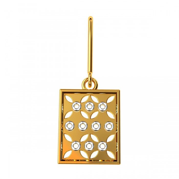 Rectangle Gold Dangler