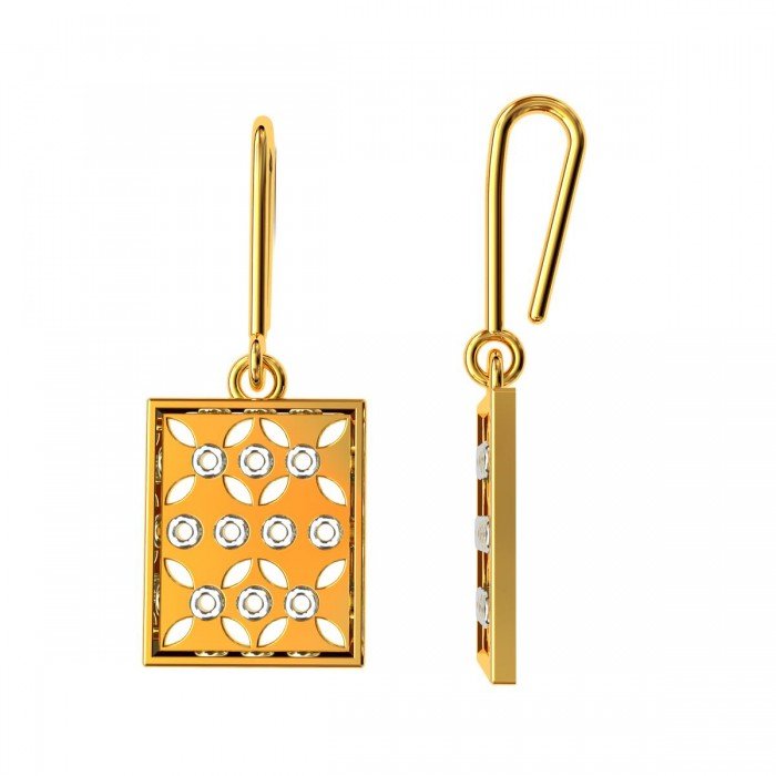 Rectangle Gold Dangler