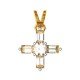 American Diamond Baguette Square Pendant