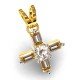 American Diamond Baguette Square Pendant