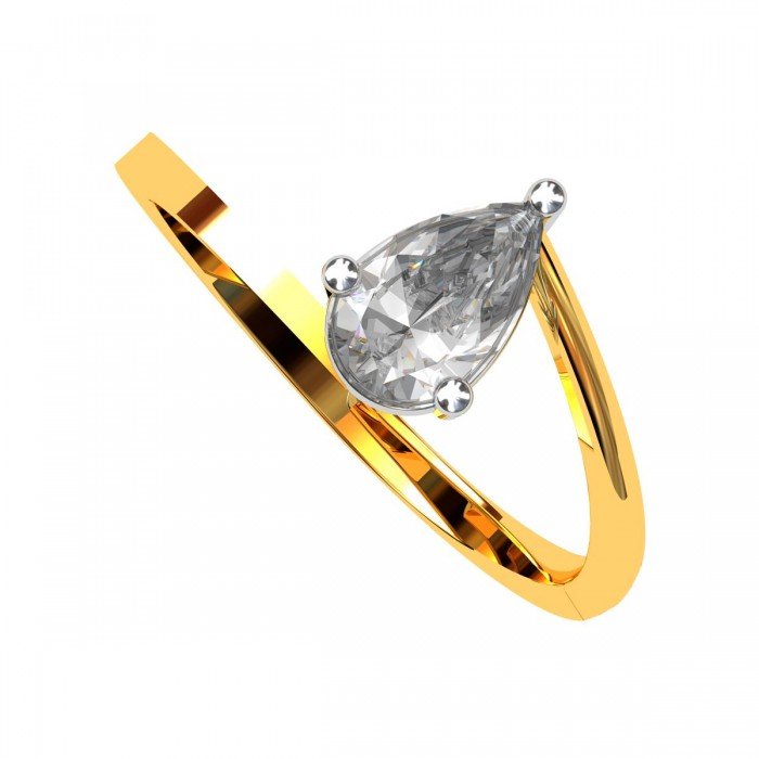 Pear American Diamond Solitaire Rings