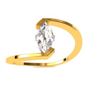 Marquise American Diamond Solitaire Ring