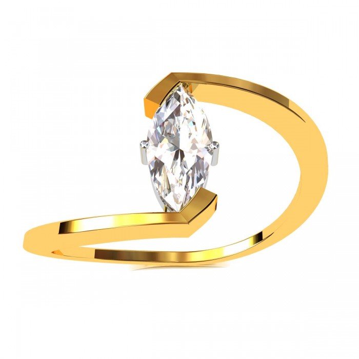 Marquise American Diamond Solitaire Ring