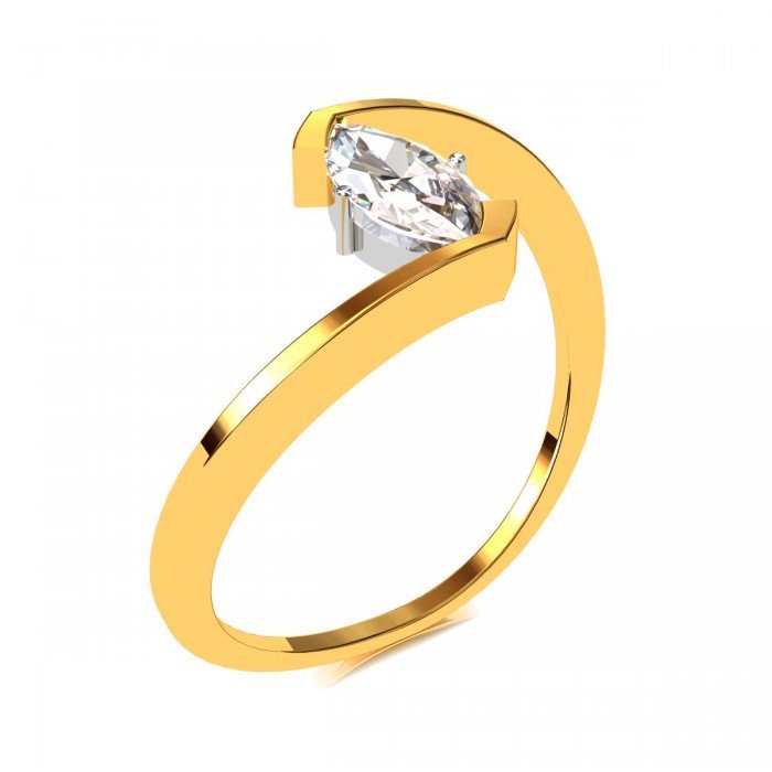 Marquise American Diamond Solitaire Ring