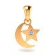 Moon Star American Diamond Pendant