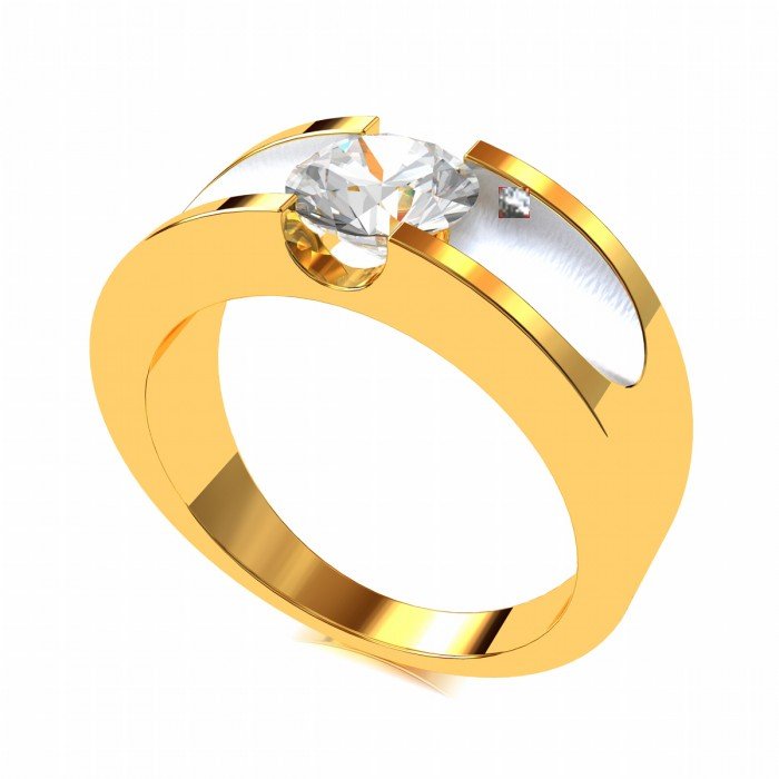 Solitaire American Diamond Engagement Ring