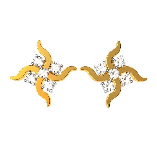 Gold American Diamond Earrings Gold American Diamond Earrings