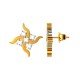 Gold American Diamond Earrings