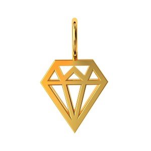 Gold American Diamond Pendant