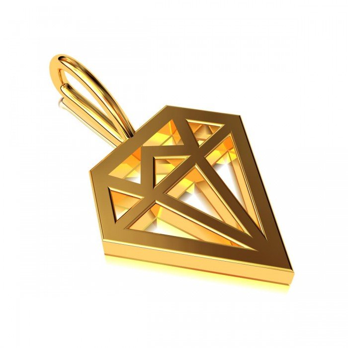 Gold American Diamond Pendant