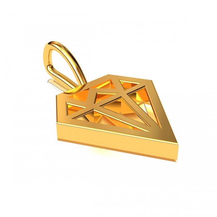 Gold American Diamond Pendant