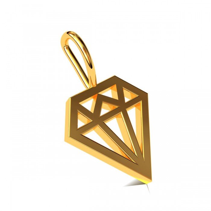 Gold American Diamond Pendant