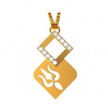 Trishul American Diamond Pendant