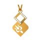 Trishul American Diamond Pendant