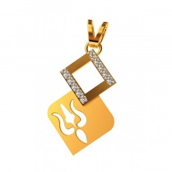 Trishul American Diamond Pendant