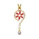 Ruby American Diamond Long Pendant