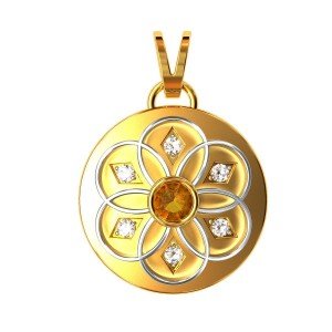 Citrine Gold Pendant