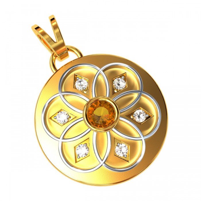 Citrine Gold Pendant