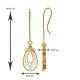 American Diamond Hoop Drop Earring