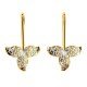 American Diamond Leaves Gold Earring