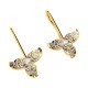 American Diamond Leaves Gold Earring