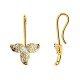 American Diamond Leaves Gold Earring