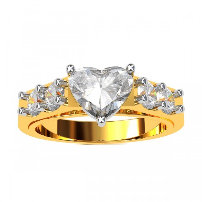 Heart Solitaire Engagement Ring