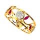 Enamel American Diamond Ring