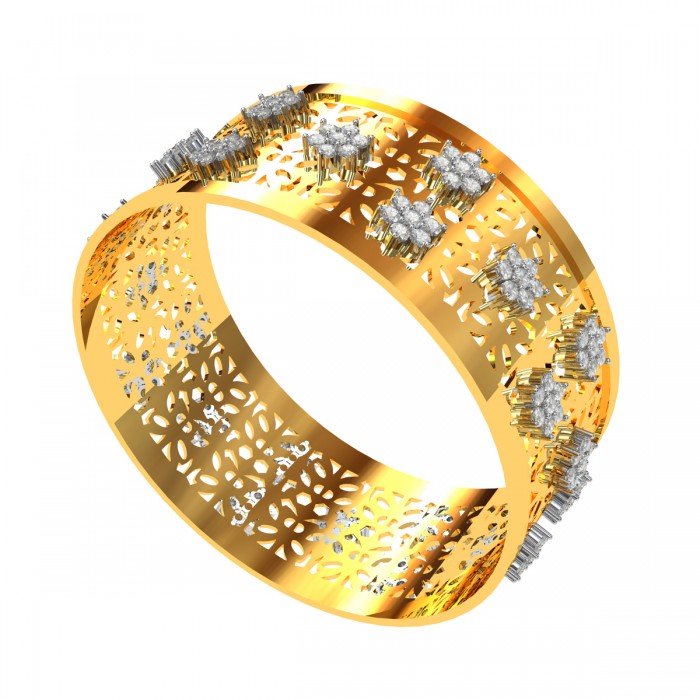 Cluster Diamond Jali Bangle