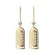 Pearl American Diamond Dangling Earring