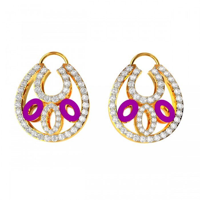 Mina American Diamond Hoop Earring