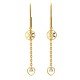 Floral Gold Drop Earrings