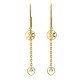 Floral Gold Drop Earrings