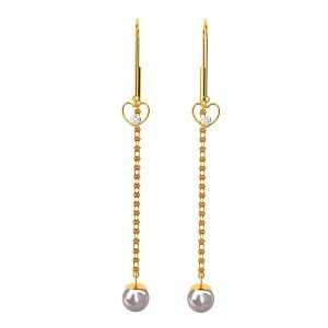 Pearl Gold Drop Earrings