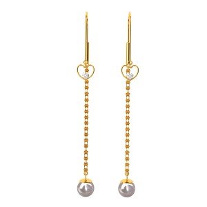 Pearl Gold Drop Earrings