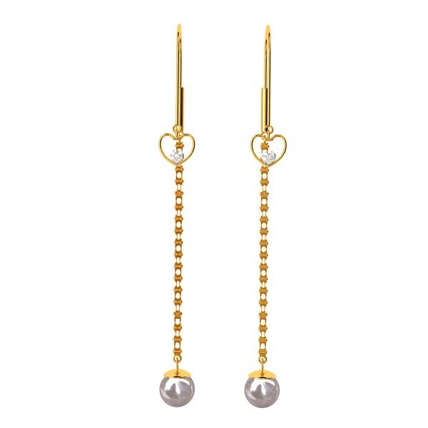 Pearl Gold Drop Earrings Pearl Gold Drop Earrings