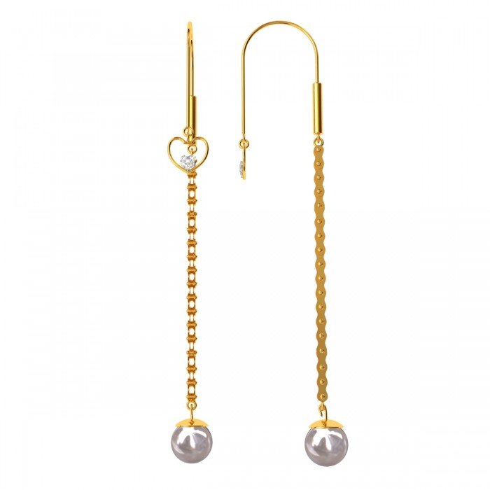 Pearl Gold Drop Earrings