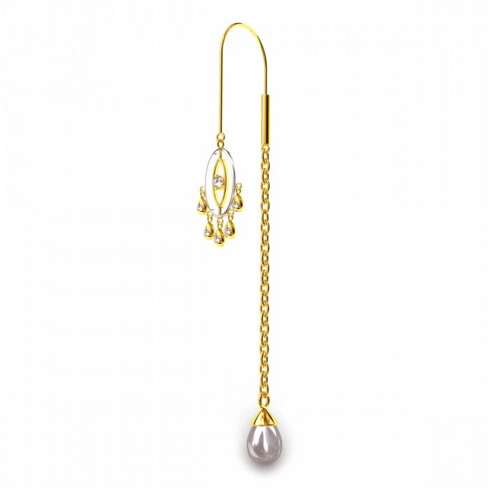 Pearl Drop American Diamond Earrings