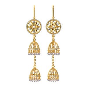 Pearl Jhumka Dangle Earring