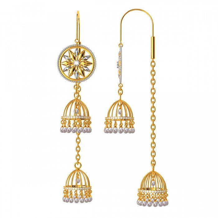 Pearl Jhumka Dangle Earring