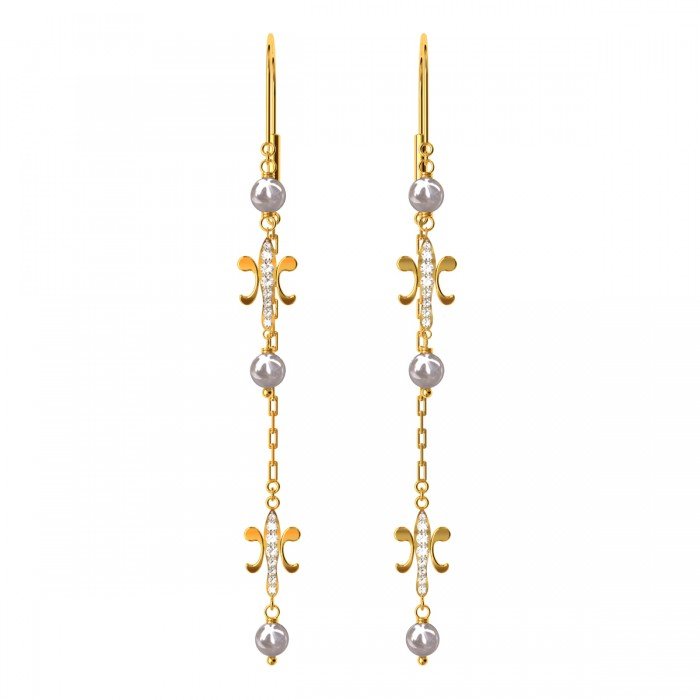 Butterfly American Diamond Gold Earring