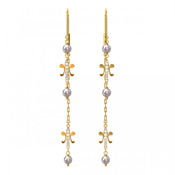 Butterfly American Diamond Gold Earring