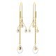 American Diamond Tear Drop Gold Earrings