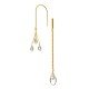 American Diamond Tear Drop Gold Earrings