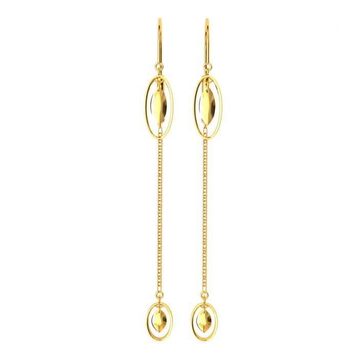 Eyed Shaped Long Drop Earring