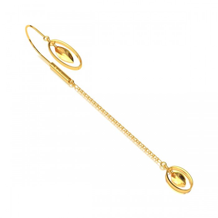 Eyed Shaped Long Drop Earring