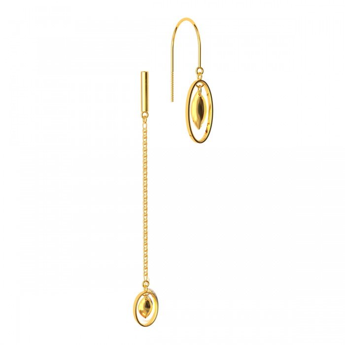 Eyed Shaped Long Drop Earring