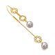 Floral Pearl Hook Gold Earring